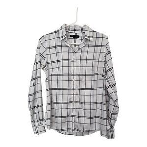 Banana Republic Black and White Plaid Shirt